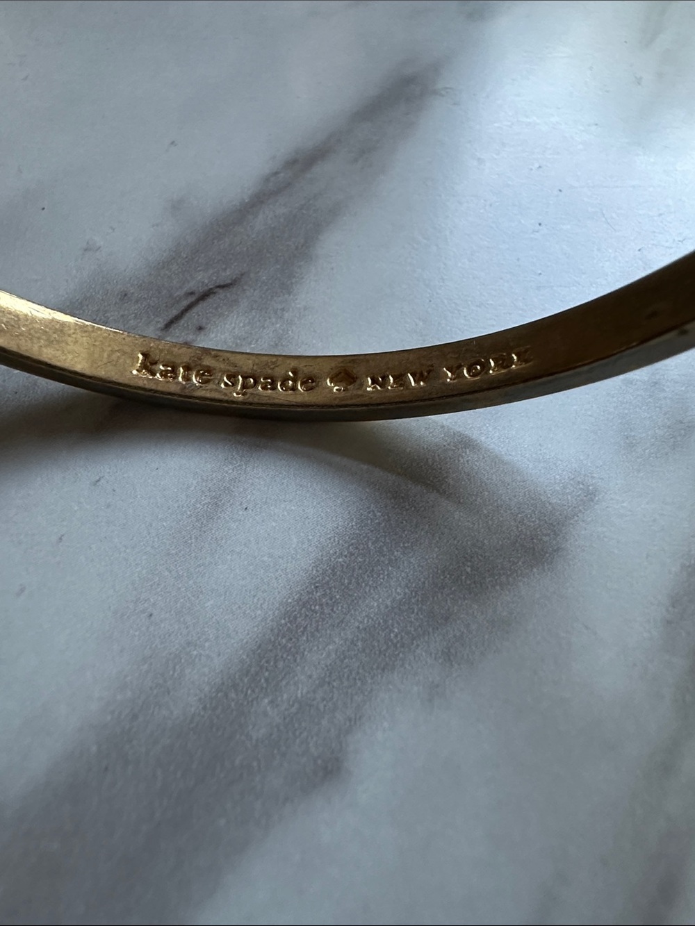 kate spade Gold Tone Simple Bangle- Toe the Line - Picture 2 of 4